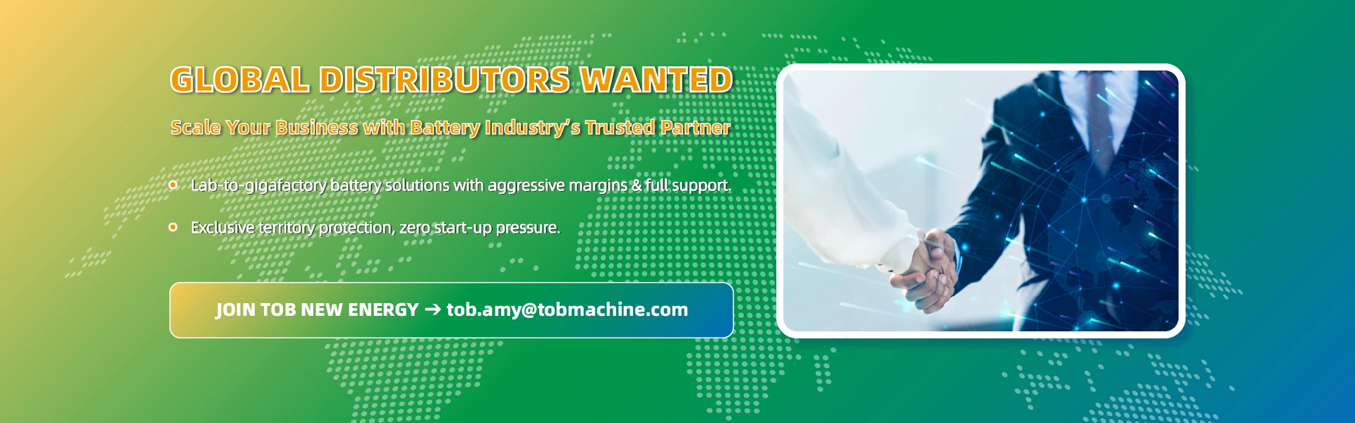 TOB NEW ENERGY’s Distributor Program